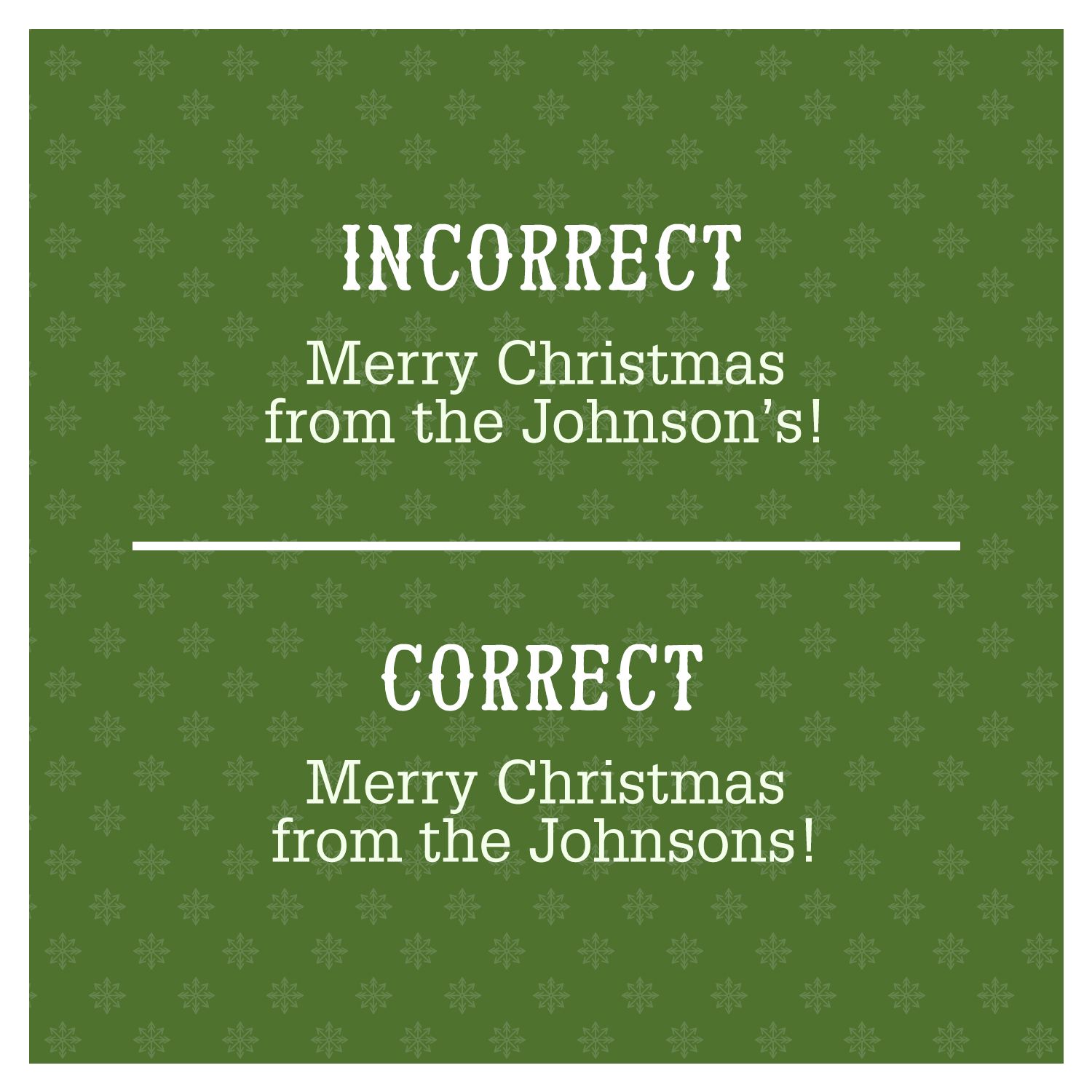 Most Common Grammar Mistakes - Christmas Cards