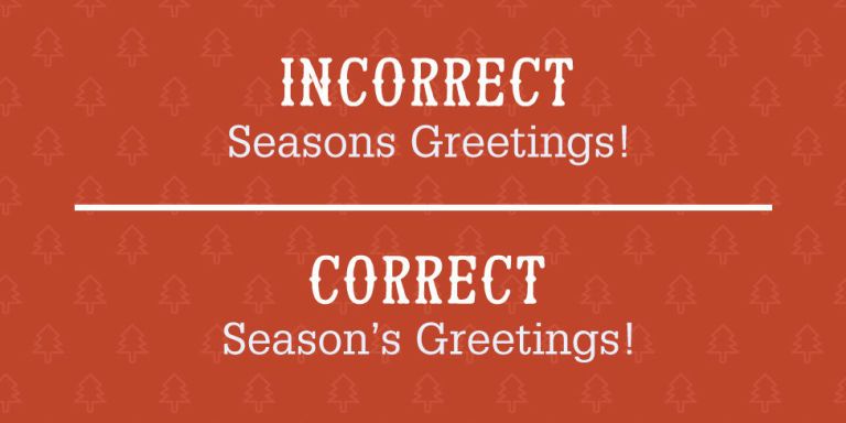 Most Common Grammar Mistakes - Christmas Cards