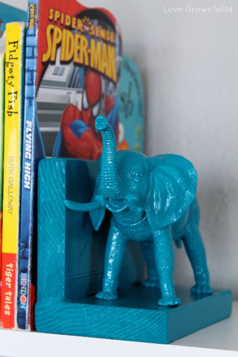 Blue, Toy, Action figure, Animal figure, Elephant, Bookend, Figurine, Plastic, Playset, Elephants and Mammoths, 
