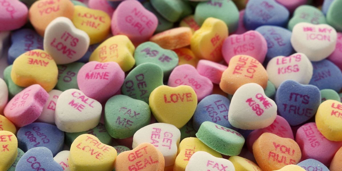 Sweethearts, Sweetness, Heart, Confectionery, Candy, Food, Food coloring, Bonbon, 