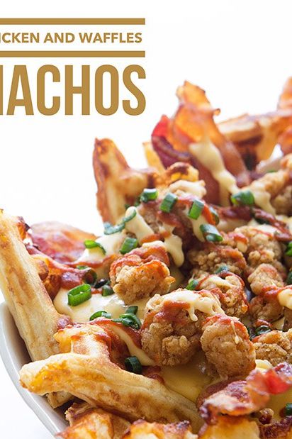 chicken and waffle nachos