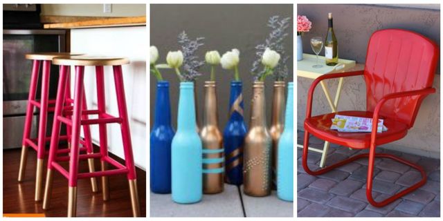 DIY Spray Painted Wine Bottles for Fall Decorating - Homey Oh My