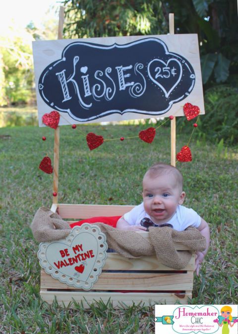 baby boy valentine's day photo ideas