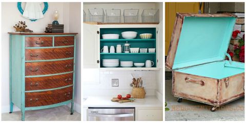 Blue, Wood, Room, Teal, Drawer, Turquoise, Aqua, Chest of drawers, Cabinetry, Cupboard, 