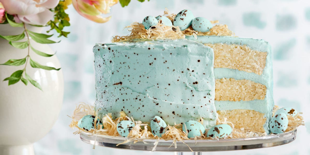 speckled malted coconut cake