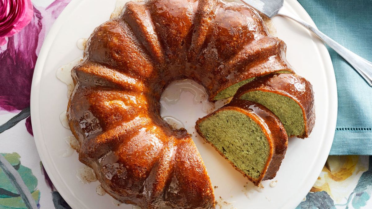 large pistachio bundt cake – just divine delights