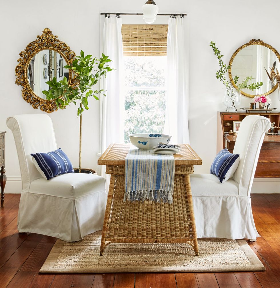 wicker dining table in dining small dining room