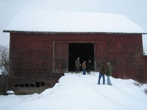 Winter, Freezing, Snow, Slope, Roof, House, Home, Rural area, Cottage, Brickwork, 