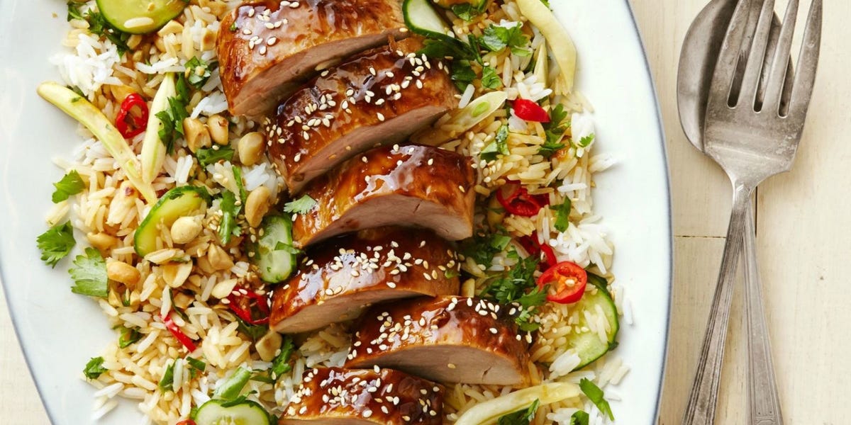 Hoisin Glazed Pork Tenderloin With Asian Salad Recipe