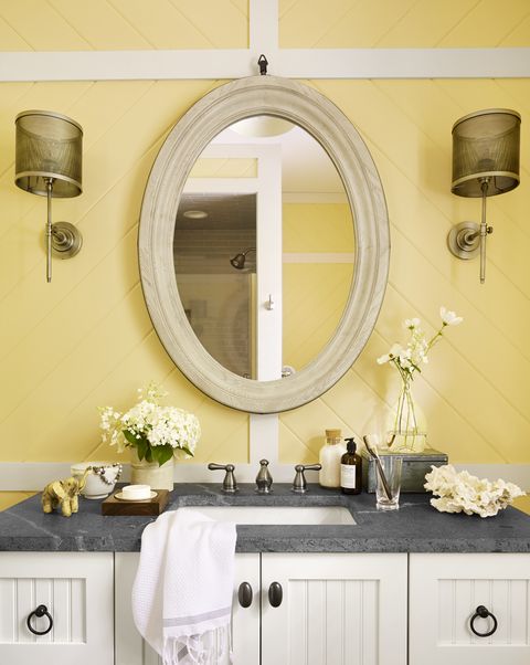 Room, Lighting, Green, Interior design, Property, Plumbing fixture, Wall, Bathroom sink, White, Tap, 