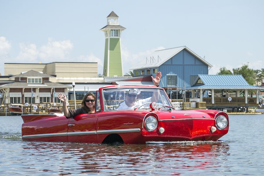 Vehicle, Water, Waterway, Classic car, Tower, Lake, Antique car, Channel, Watercraft, Classic, 