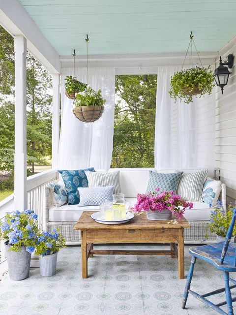 Blue, Interior design, Room, Furniture, Interior design, Table, Ceiling, Flowerpot, Home, Living room, 