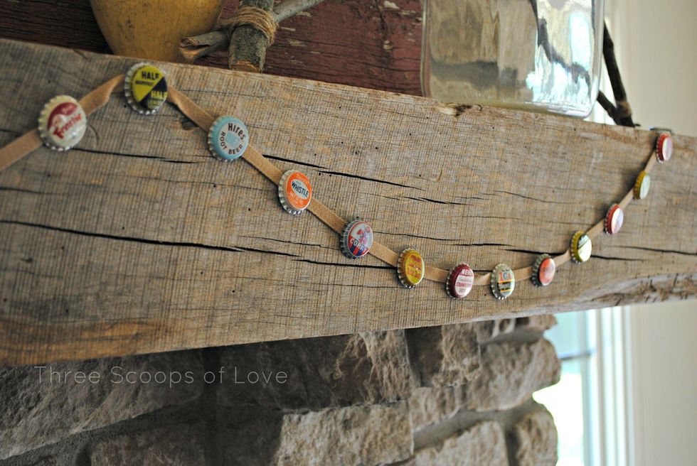 Neutral Wood Bead Garland, Mini Scoop Garland for Canisters