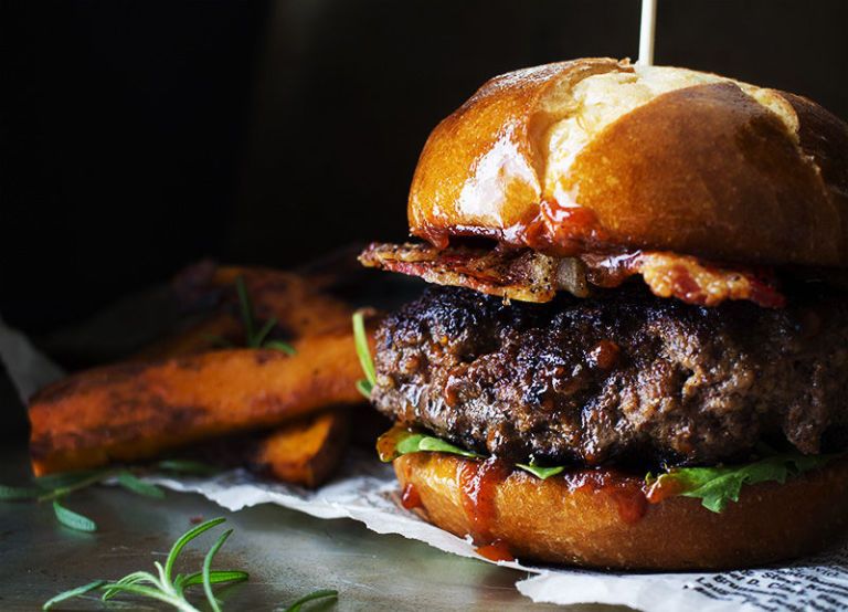 Memorial Day Coffee-Rubbed Burgers with Dr. Pepper BBQ Sauce | From ...