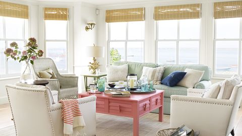 elegant beach house living room