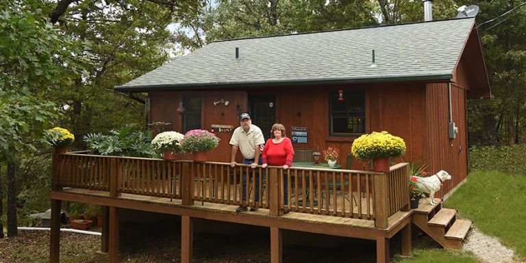 I live with my cat in a 388-square-foot tiny home in a national forest.  Here's what it's really like