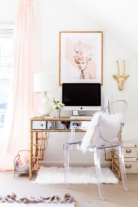 White, Furniture, Room, Interior design, Pink, Table, Yellow, Wall, Living room, House, 