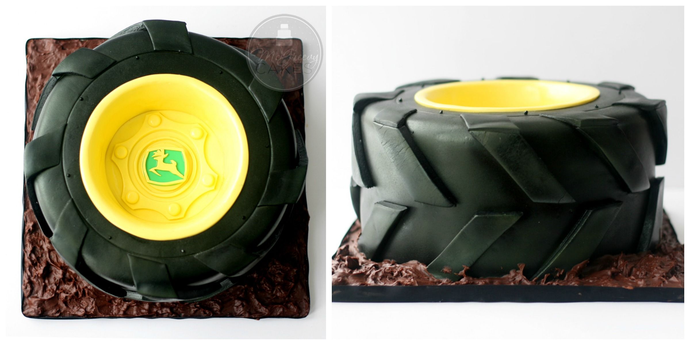 How To Make A Tractor Tire Cake Decorating A John Deere Cake