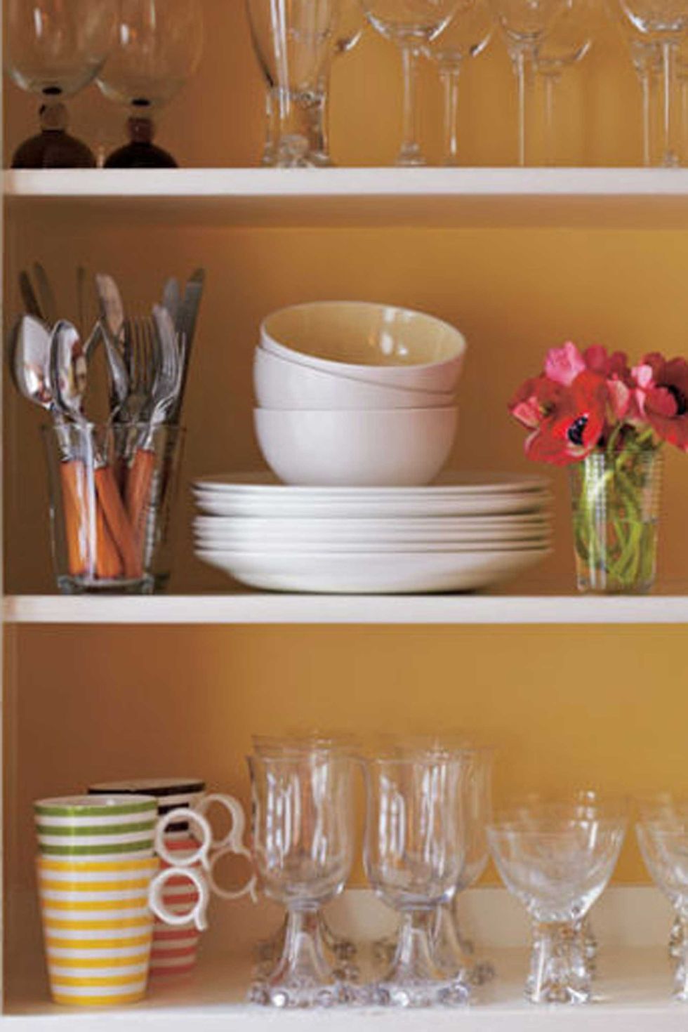 Shelf, Yellow, Porcelain, Room, Dishware, Tableware, Glass, Serveware, Ceramic, Peach, 