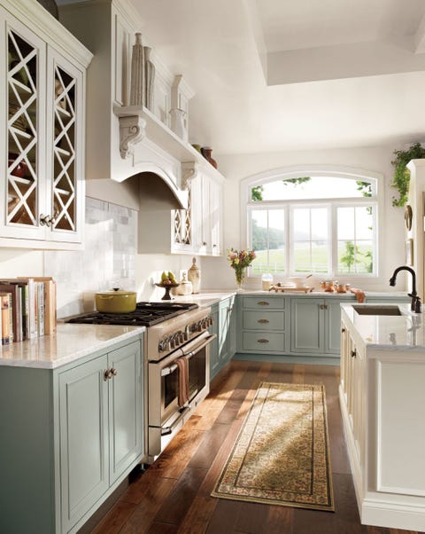 Two Toned Kitchen Cabinets Painting Your Two Toned Kitchen Cabinets Painting, Two Tone Green And White Kitchen Cabinets