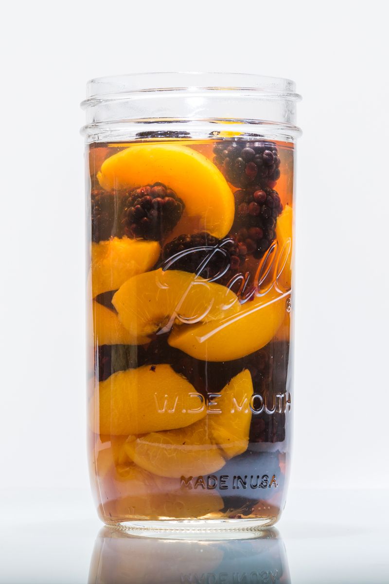 Fluid, Glass, Amber, Liquid, Orange, Produce, Preserved food, Pickling, Home accessories, Food storage containers, 
