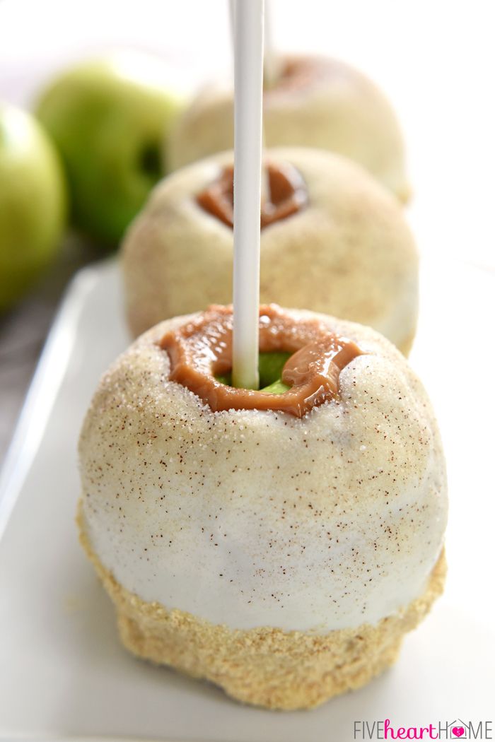 spooky caramel apples for fall 😍🍏🍯, caramel apples