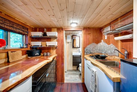 Tiny house with a lot of storage.