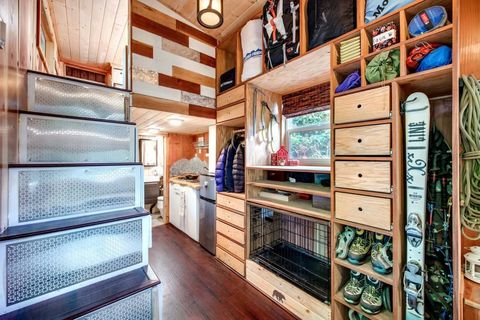 tiny house with a lot of storage space