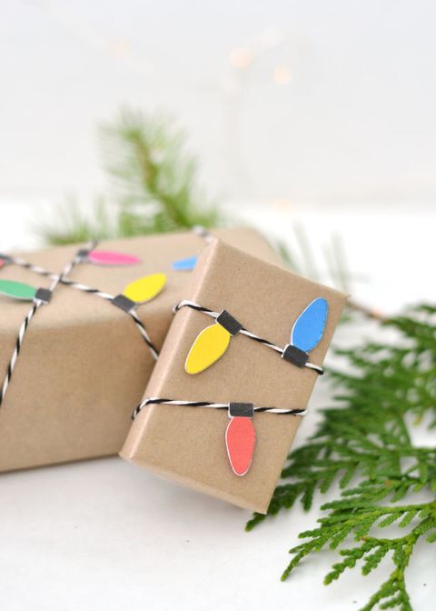 gift wrapping idea lights