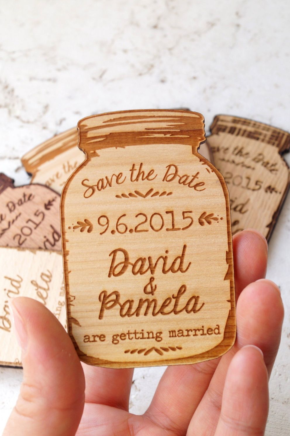 Mason Jars Wedding Favors Save the Date