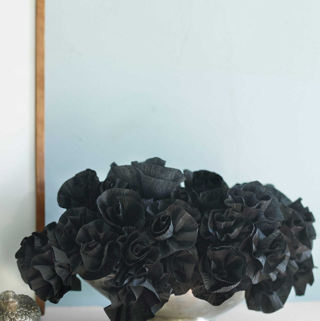 How To Make Black Paper Flower, Halloween Flower, Christmas Decoration