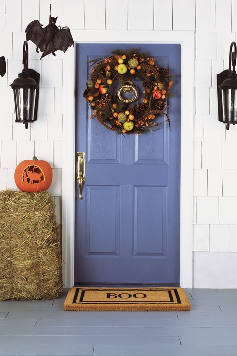 outdoor halloween decorations festive front door