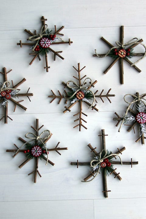 62 Homemade Christmas Ornaments Diy Crafts With Tree Rustic Snowflakes Homemade Christmas Tree Ornaments