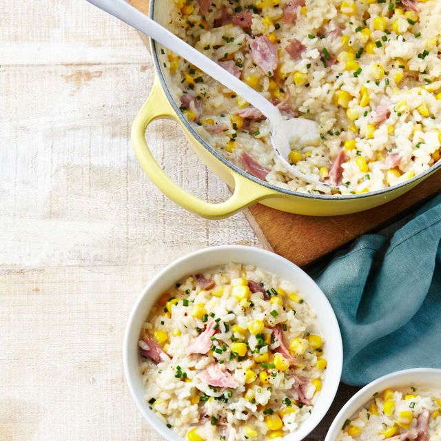 corn and ham risotto recipe