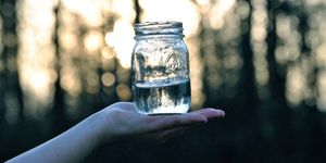 Fluid, Liquid, Glass, Transparent material, Mason jar, Solvent, Drinking water, Still life photography, Lid, 