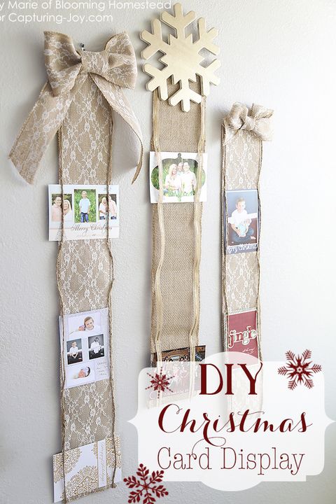 Onvervangbaar Slot Laag 34 DIY Christmas Card Holder Ideas - How to Display Holiday Cards