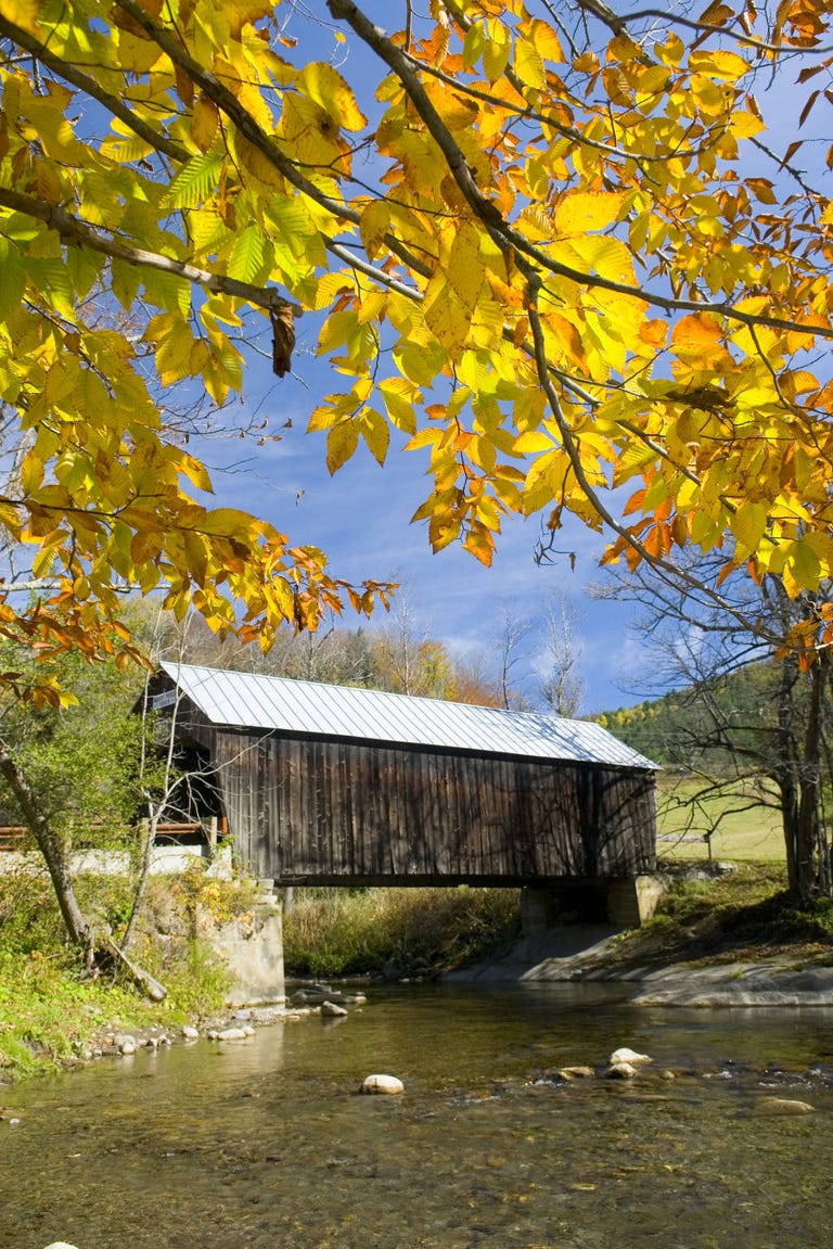 Pretty Autumn Covered Bridge Pictures - Beautiful Bridges - Country Living