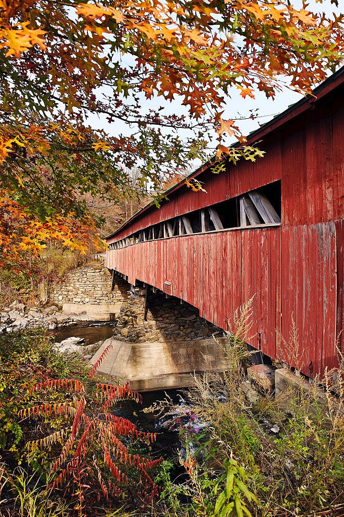 Pretty Autumn Covered Bridge Pictures - Beautiful Bridges - Country Living