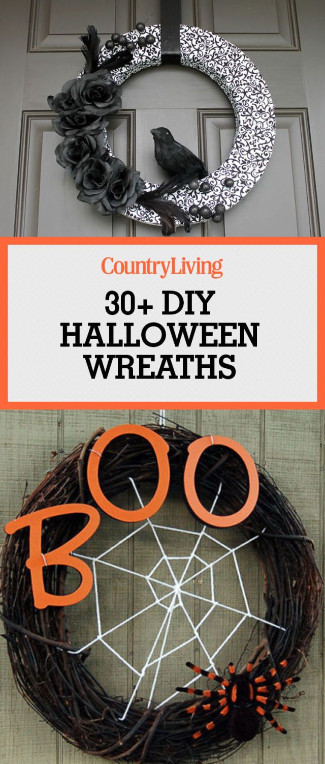 30 Diy Halloween Wreaths How To Make Halloween Door Decorations Ideas