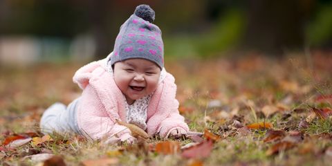 Lip, Cheek, Happy, People in nature, Facial expression, Winter, Baby & toddler clothing, Child, Bonnet, Toddler, 