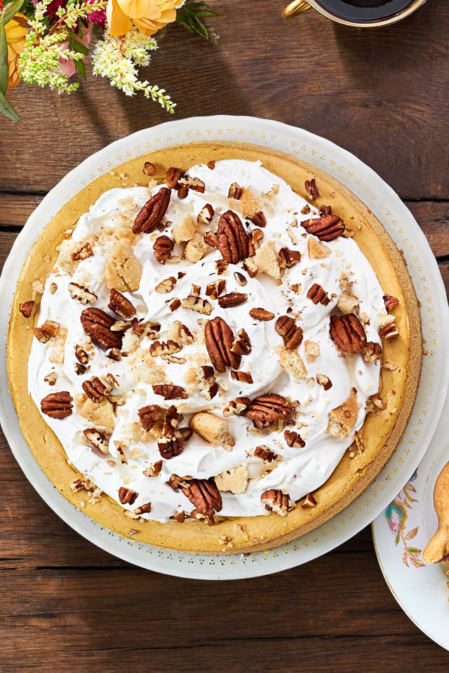 pumpkin cheesecake with cookie crust