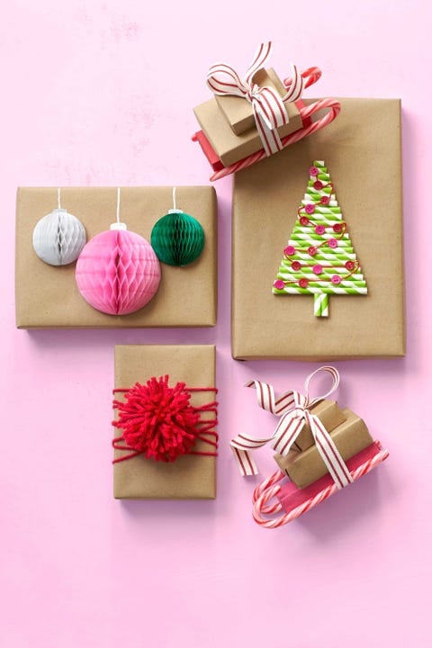 gift-wrapping ideas honeycomb ornaments