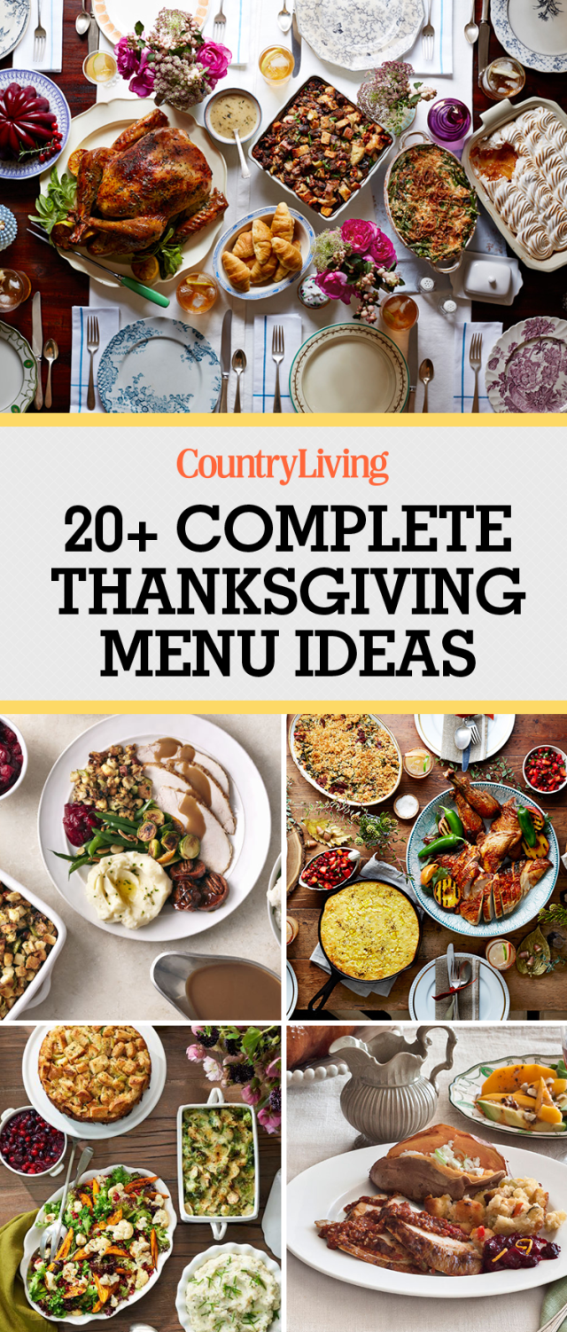 26 Thanksgiving Menu Ideas - Thanksgiving Dinner Menu Recipes