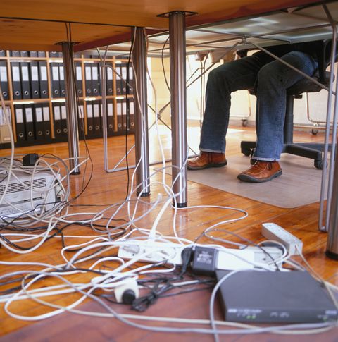 Floor, Jeans, Cable, Denim, Flooring, Wire, Electrical wiring, Electrical supply, Technology, Beam, 