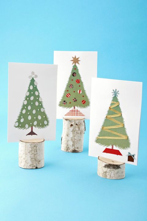 handmade christmas tree cards