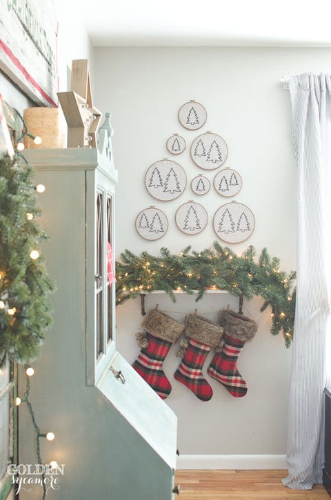 White, Christmas decoration, Christmas stocking, Room, Home, Christmas, Interior design, Christmas tree, Window, Tree, 