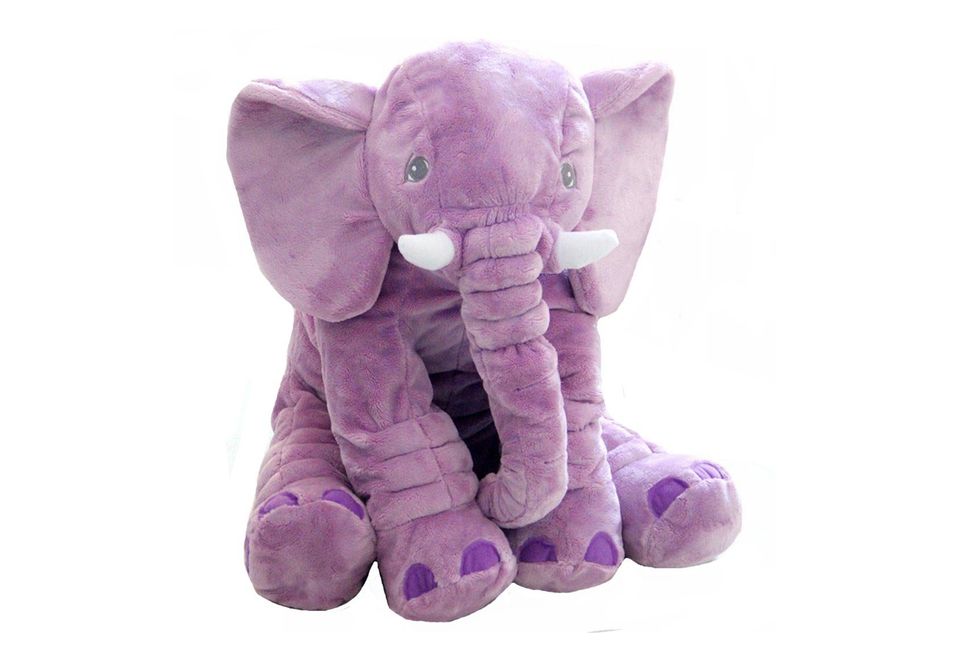 Elephant, Elephants and Mammoths, Toy, Stuffed toy, Purple, Indian elephant, Violet, Lavender, African elephant, Animal figure, 