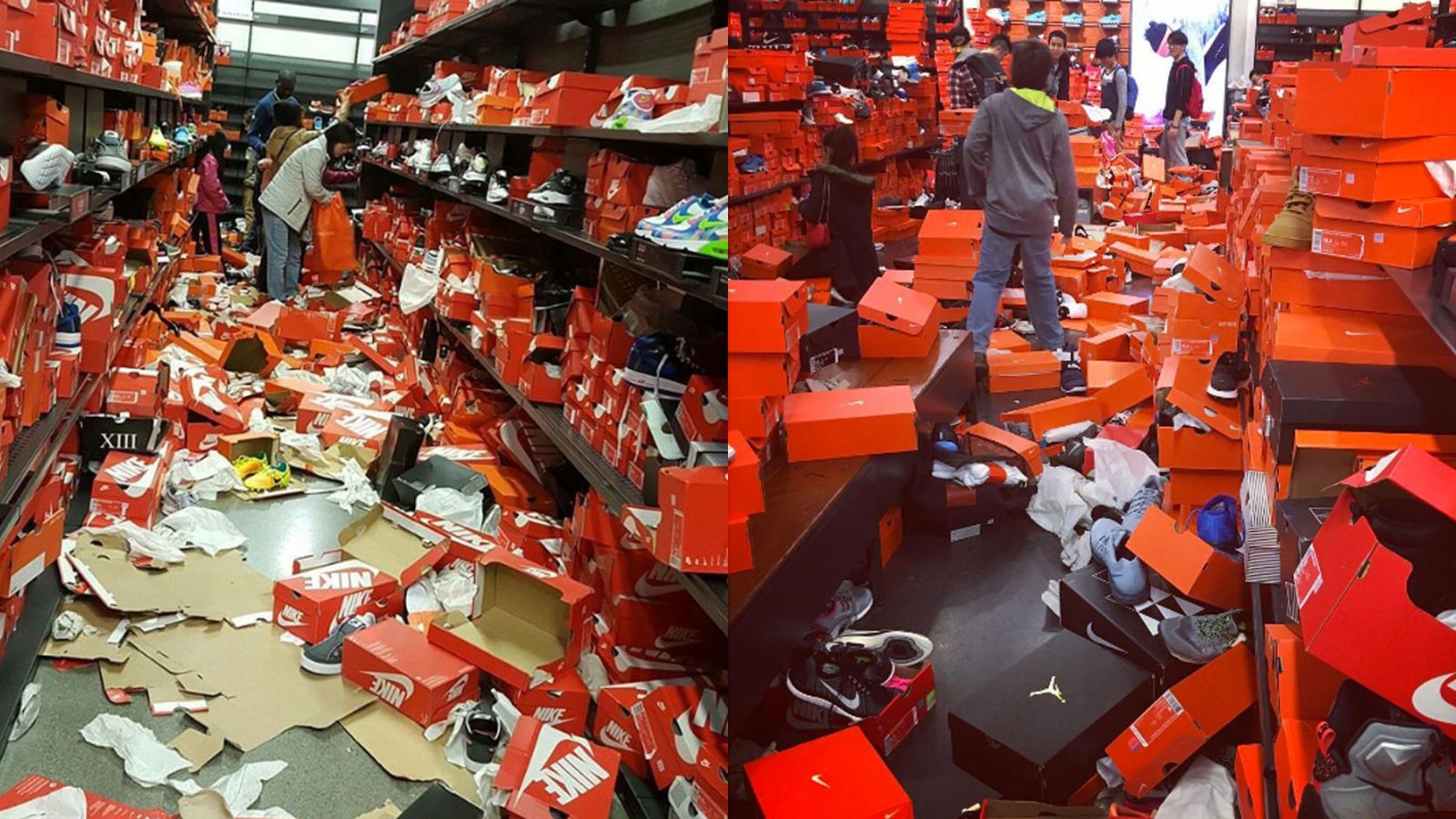 Black friday shoppers shop destroy nike store