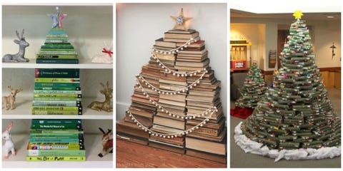 People Are Using Their Favorite Books To Make Christmas Trees Choosing A Fake Christmas Tree Over The Real Deal Is No Longer Faux Pas Now It S Way To Show Off Your Crafty Side This People Are Building