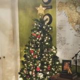 Christmas decoration, Interior design, Room, Event, Christmas ornament, Christmas tree, Home, Holiday ornament, Red, Christmas eve, 